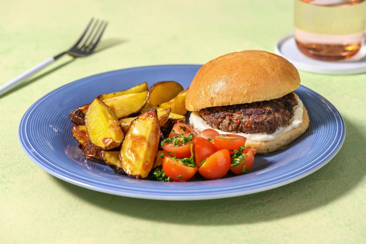 Herby Burgers and Wedges