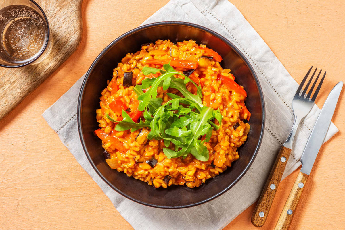 Oven-Baked Ratatouille Risotto 