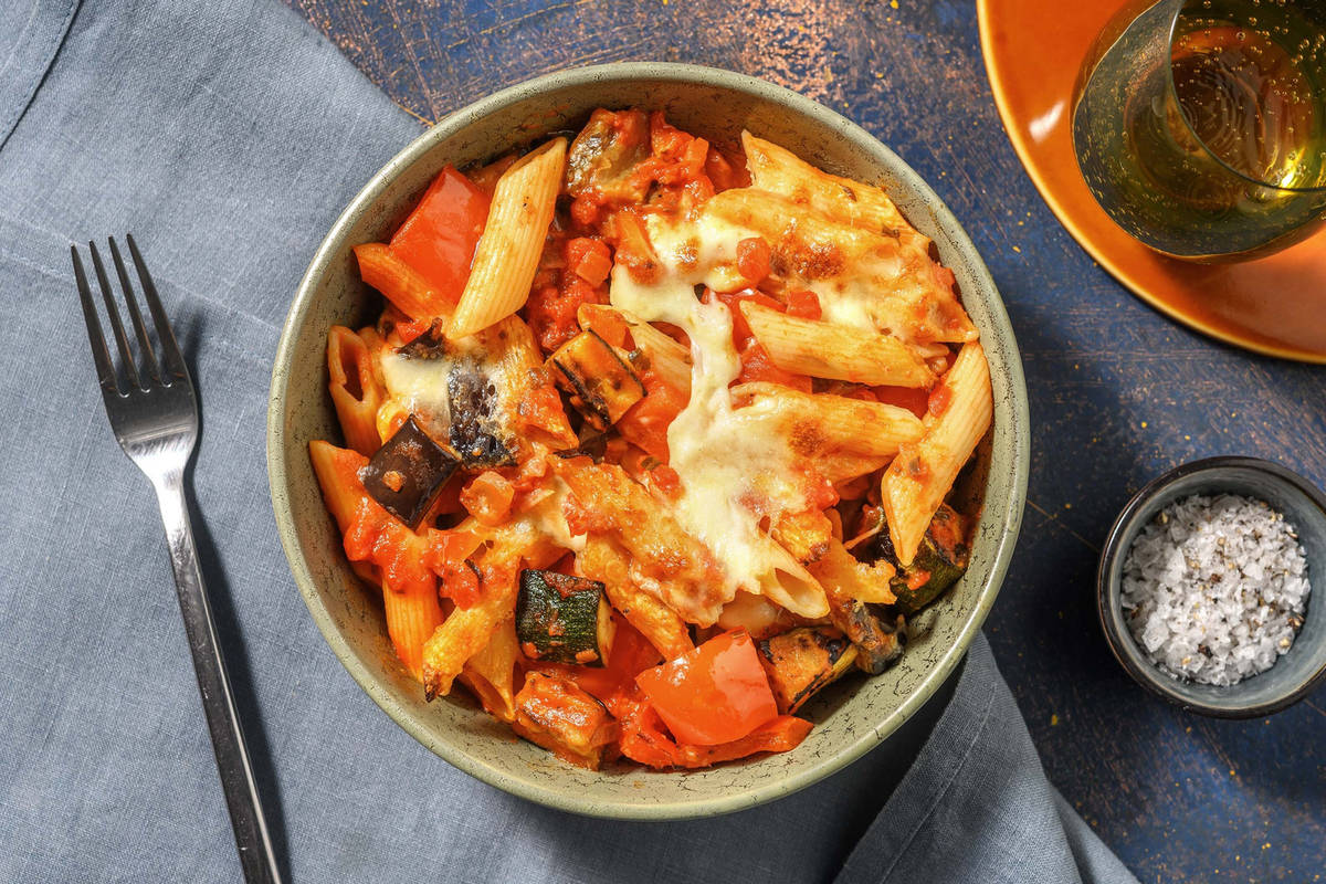 Cheesy Ratatouille Pasta Bake