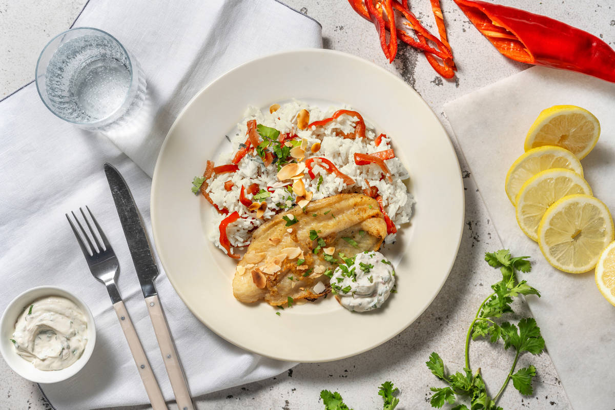 Samke Harra : lieu noir & sauce au tahini épicée