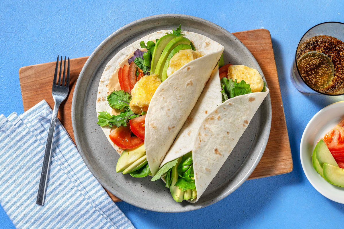 Wraps de mozza panée au sésame