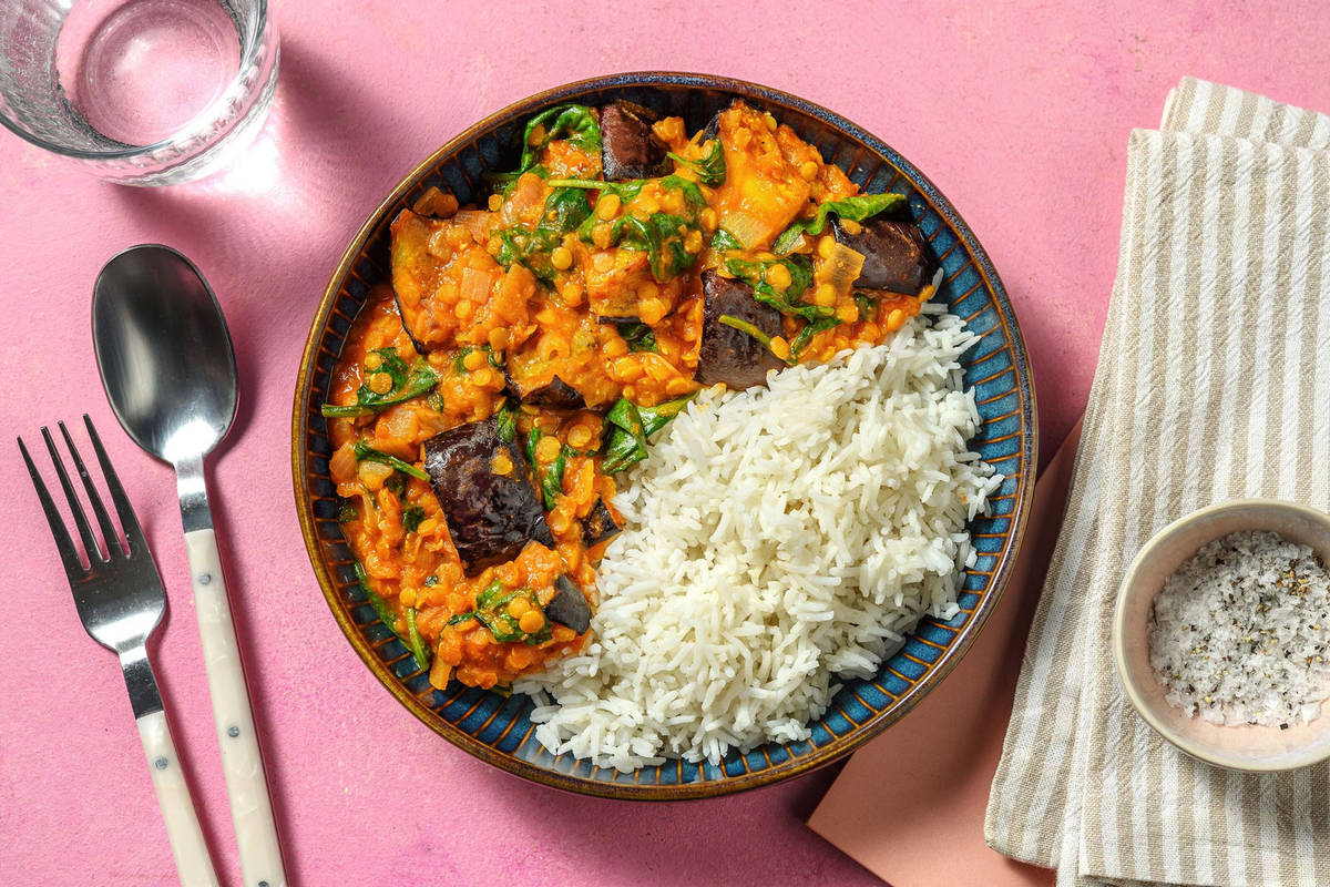 Red Lentil and Spinach Dal