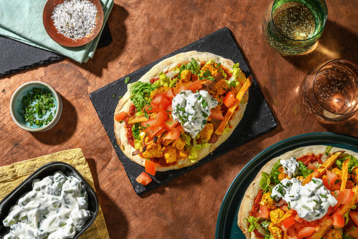 Tandoori Chicken and Sweet Potato Loaded Naan