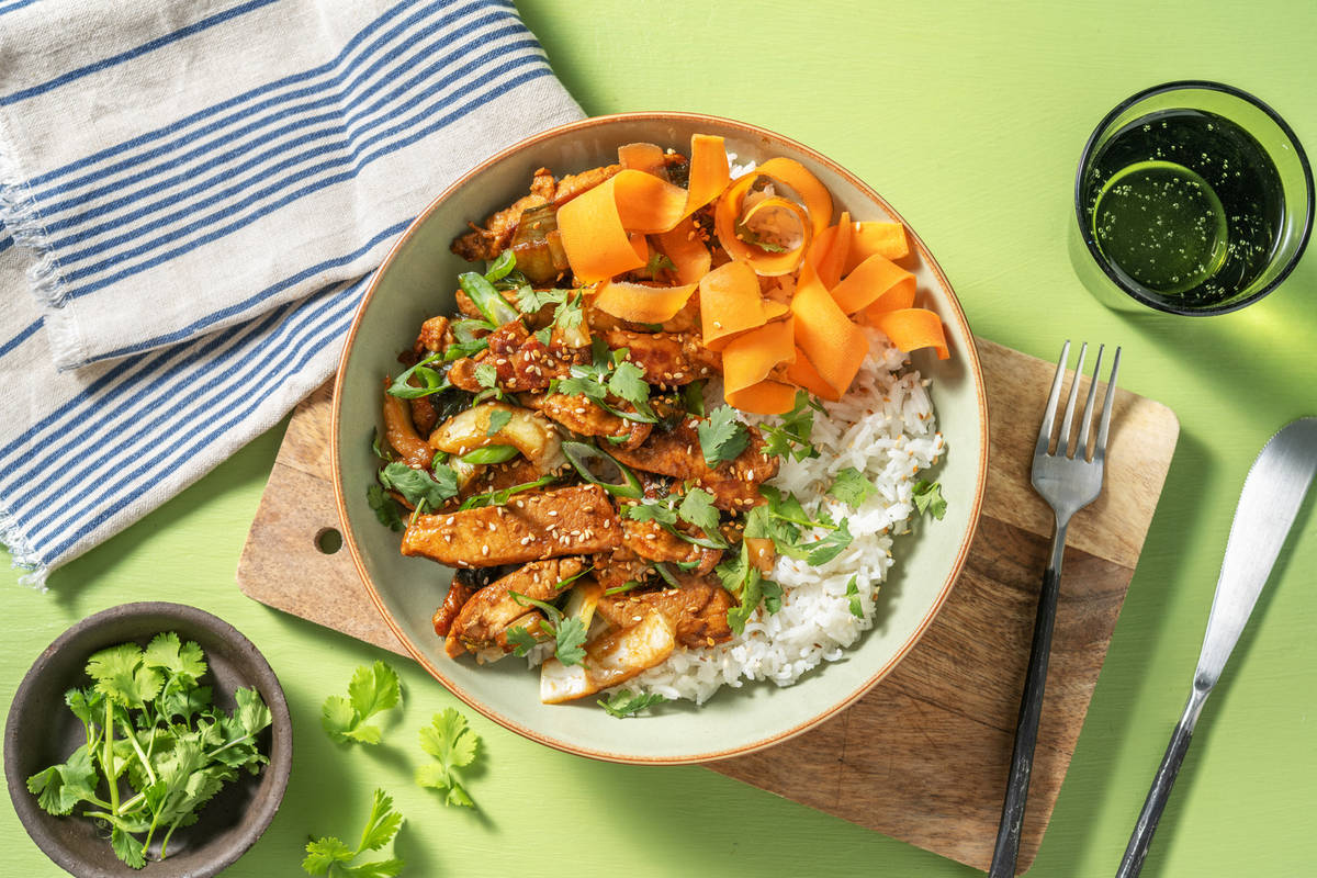 Ingefær- og hoisinstekt svinekjøtt