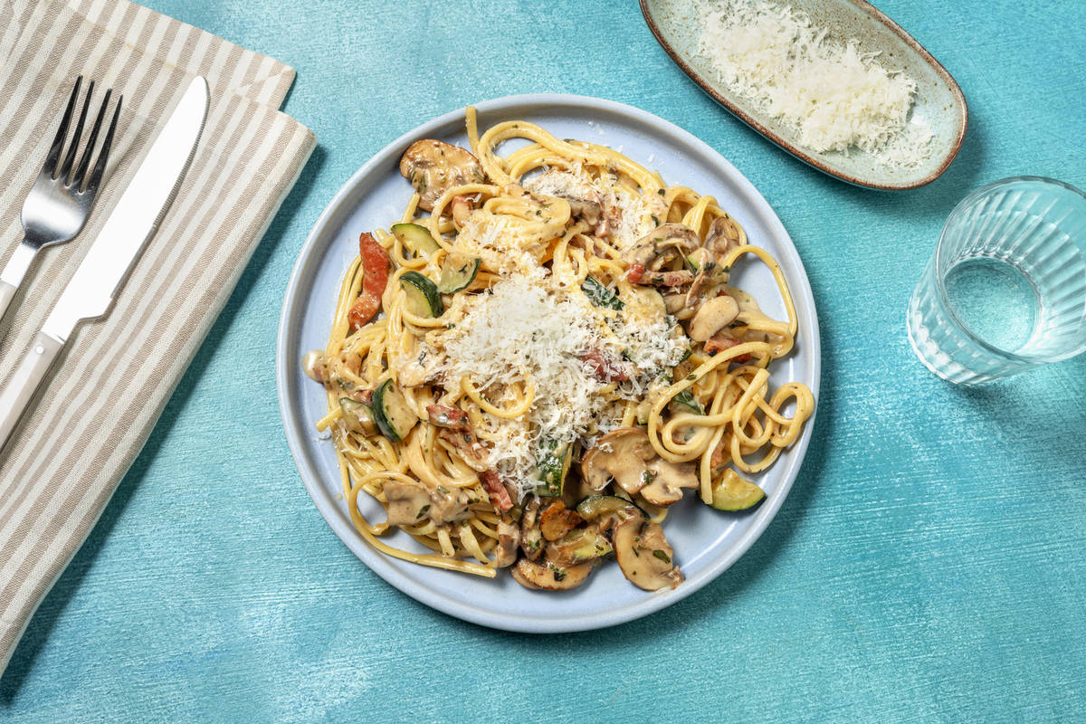 Pronto Bacon and Mushroom Linguine