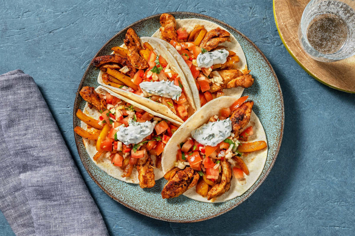 Mexikanska kycklingfajitas