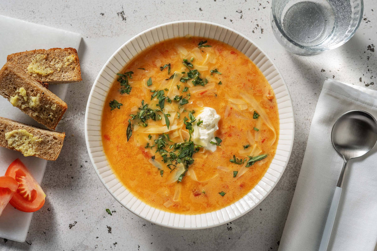 Tomatensoep met parelcouscous