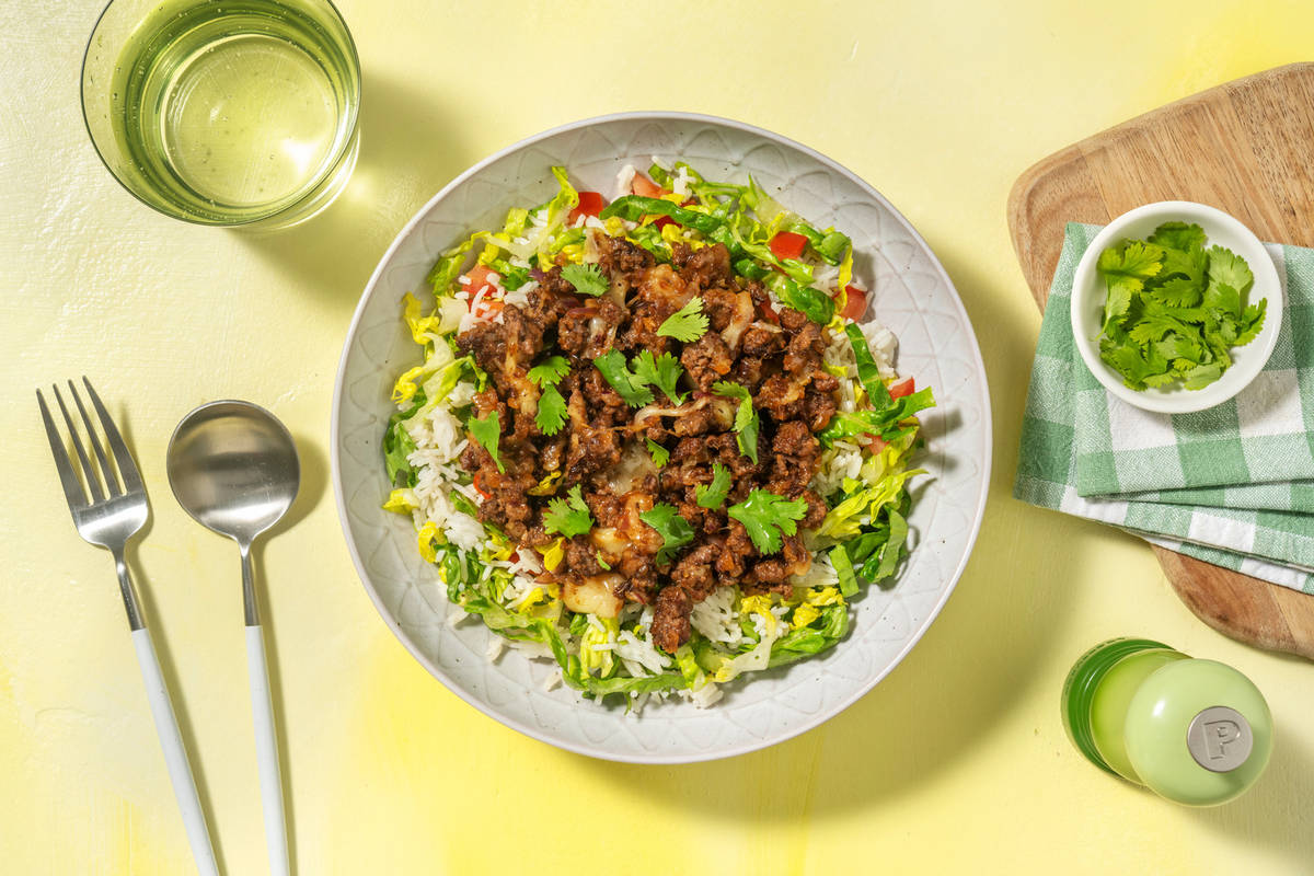 Okinawa taco rice : salade nippone