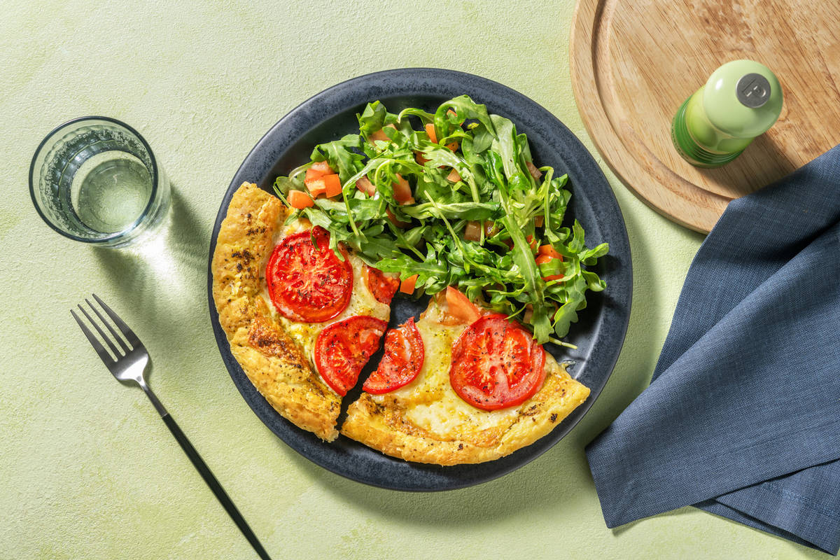 Tarte fine aux tomates & au cantal