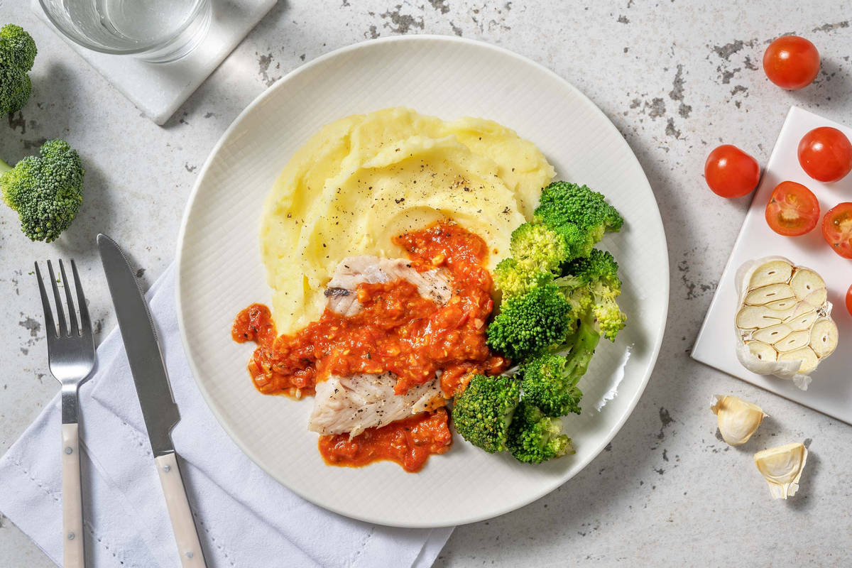 Lieu noir & sauce romanesco