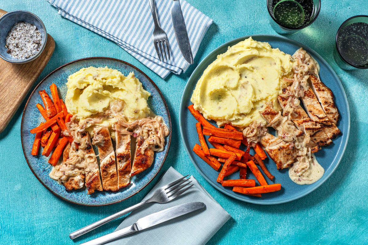 Chicken in Creamy Peppercorn Sauce