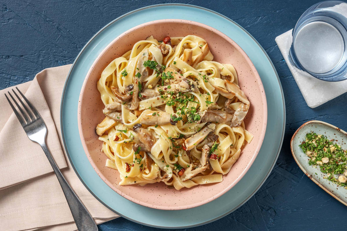 Fettucine mit Trüffelöl & Champignons