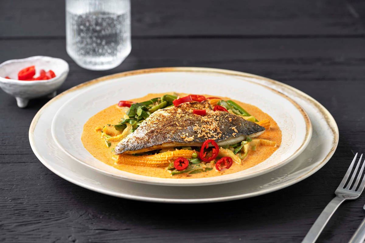 Spiced Sea Bass in a Red Thai Inspired Curry