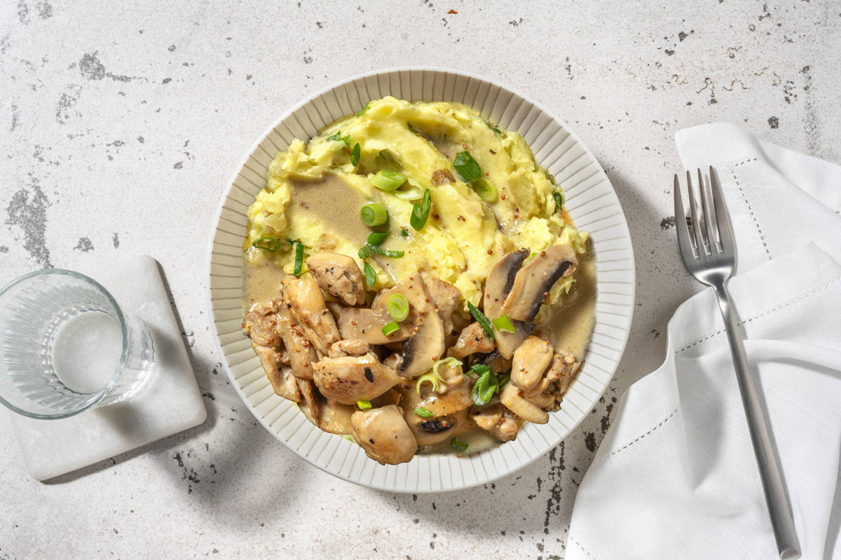 Creamy Mustard Chicken Breast and Mushrooms 