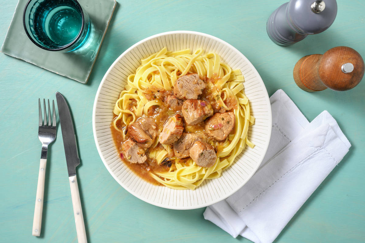 Carré de porc aux prunes & romarin