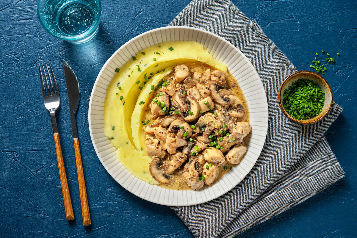 Creamy Mustard Chicken and Mushrooms 