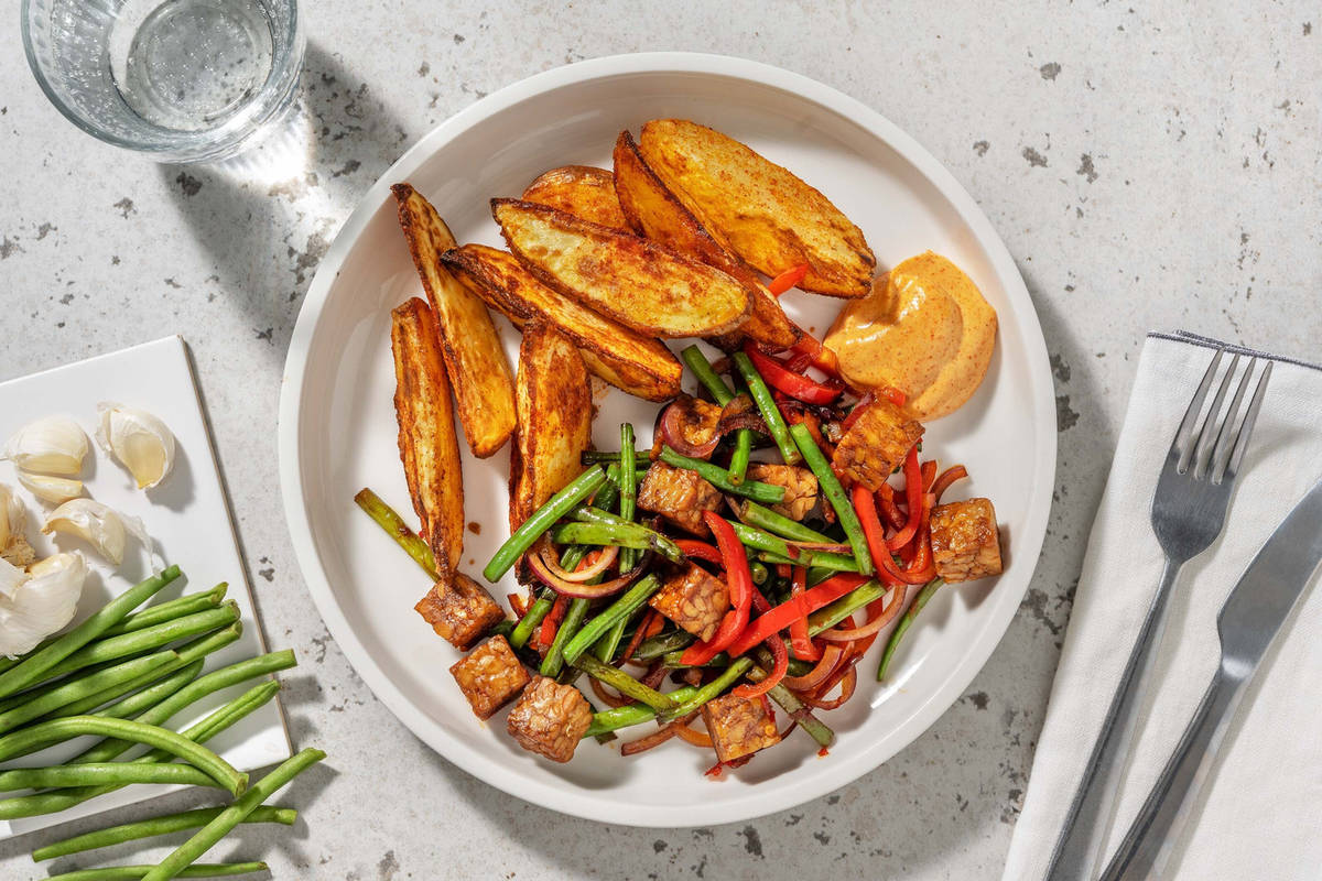 Sauté à la surinamienne au tempeh