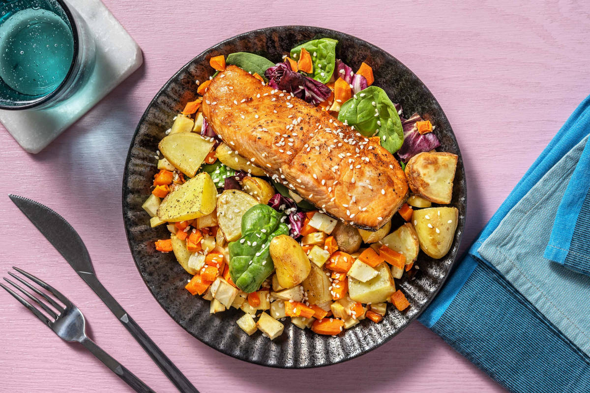Tout au four : saumon au soja & gingembre