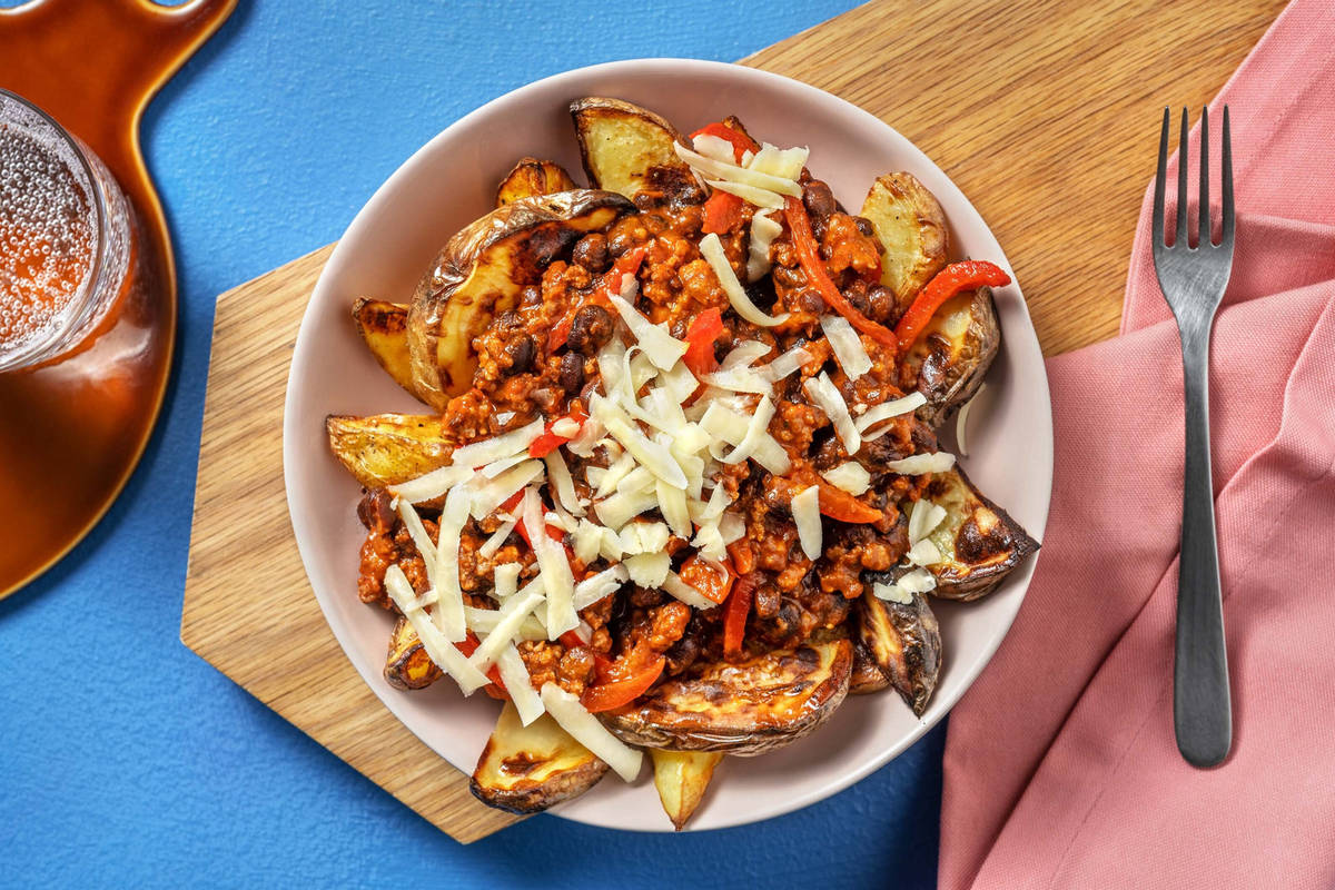 Mexican Style Beef Loaded Wedges
