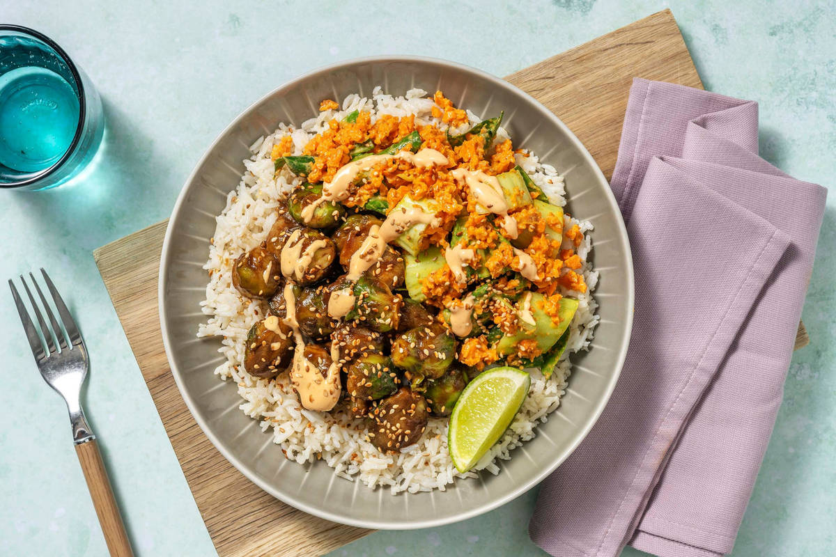 Rosenkohl in Hoisin-Sesam-Marinade