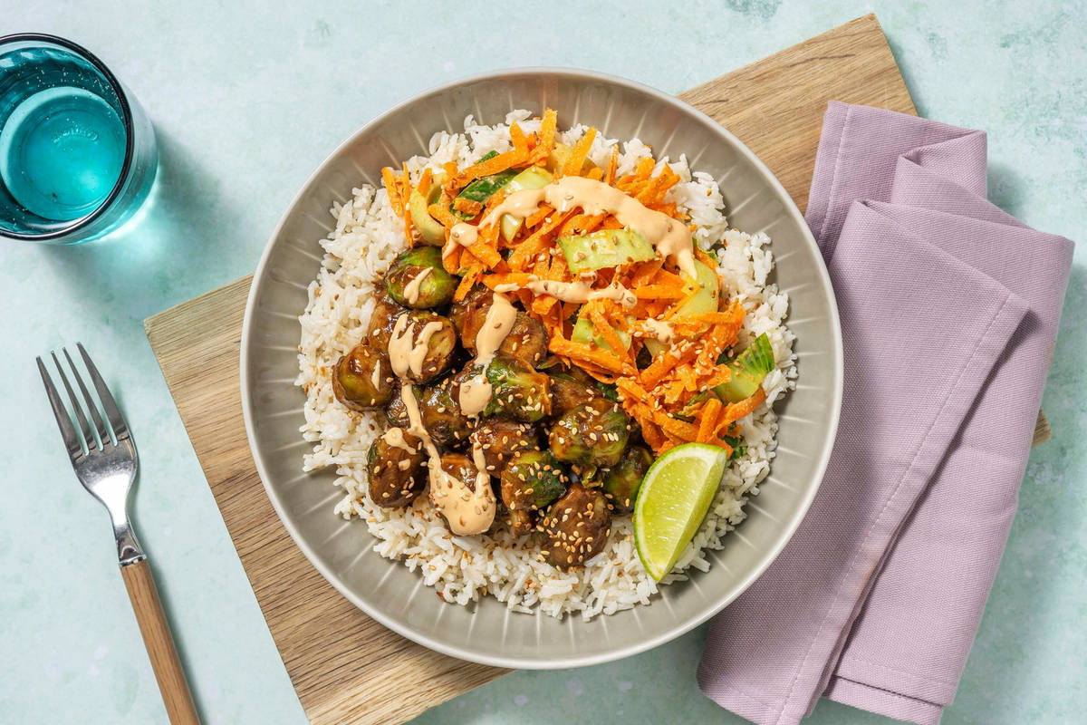 Rosenkohl in Hoisin-Marinade mit extra Rindersteak