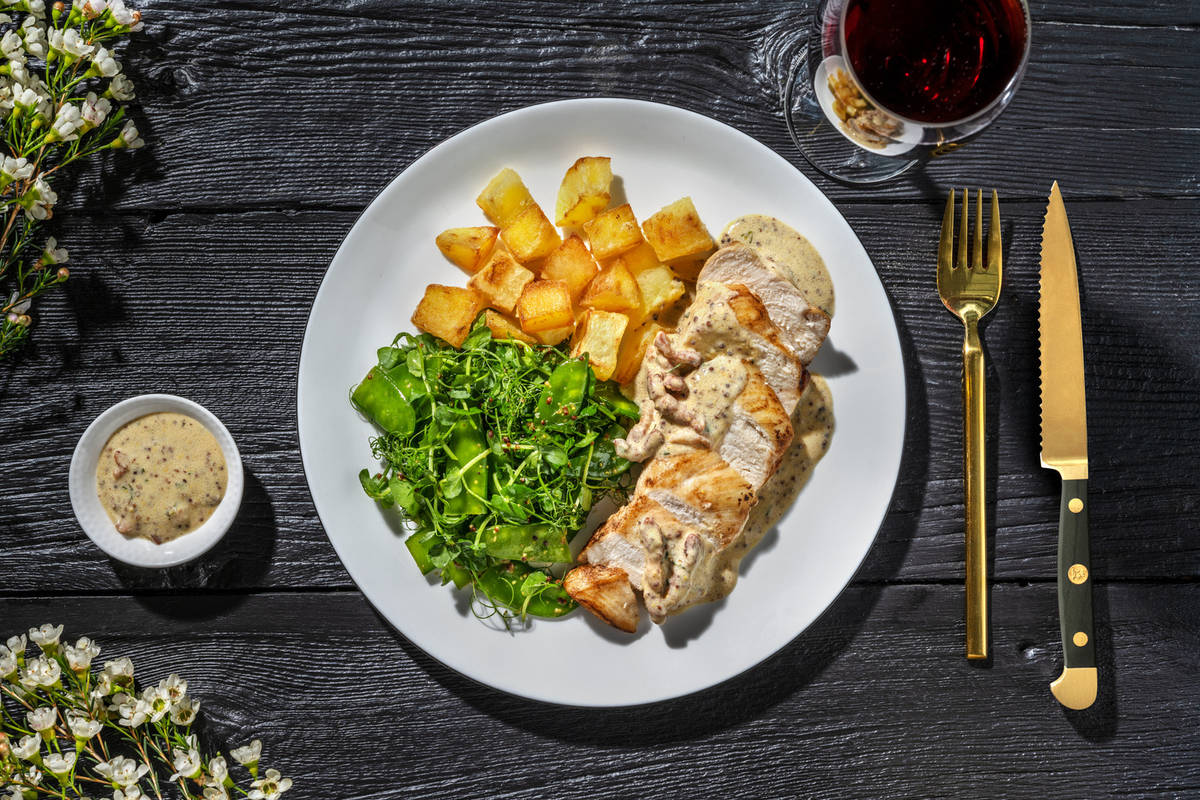 Chicken in Creamy Bacon and Tarragon Sauce