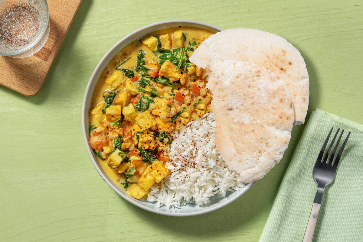Kryddig saag paneer-inspirerad grillost
