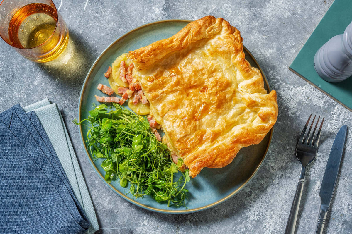 Creamy Potato, Bacon and Cheddar Pie