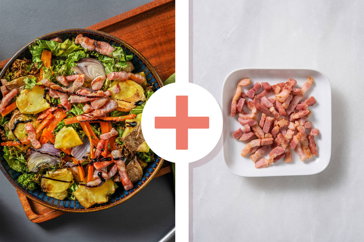 Roast Potato, Double Bacon and Crispy Kale Salad