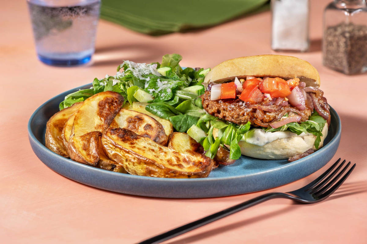 Vegetarische burger op Italiaanse wijze