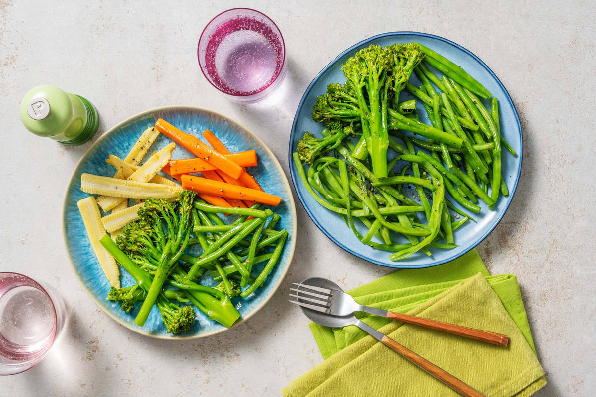 Baby Corn, Carrots and Greens and All the Greens Variety Bundle