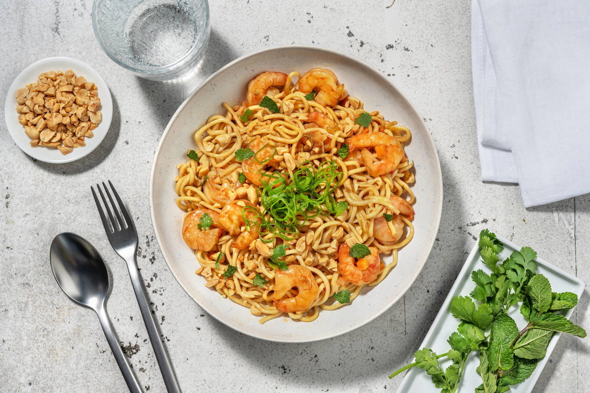 Nouilles aux crevettes façon Pad Thaï