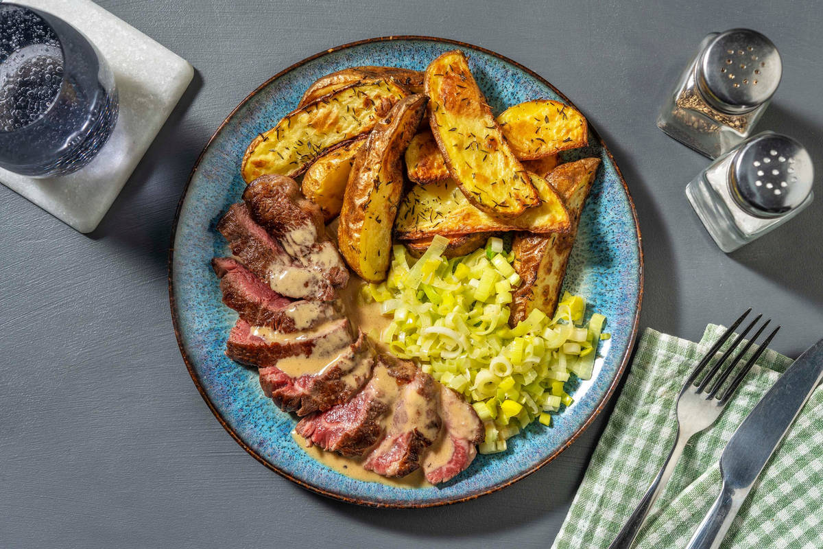 Pavé de bœuf & potatoes au thym façon bistrot