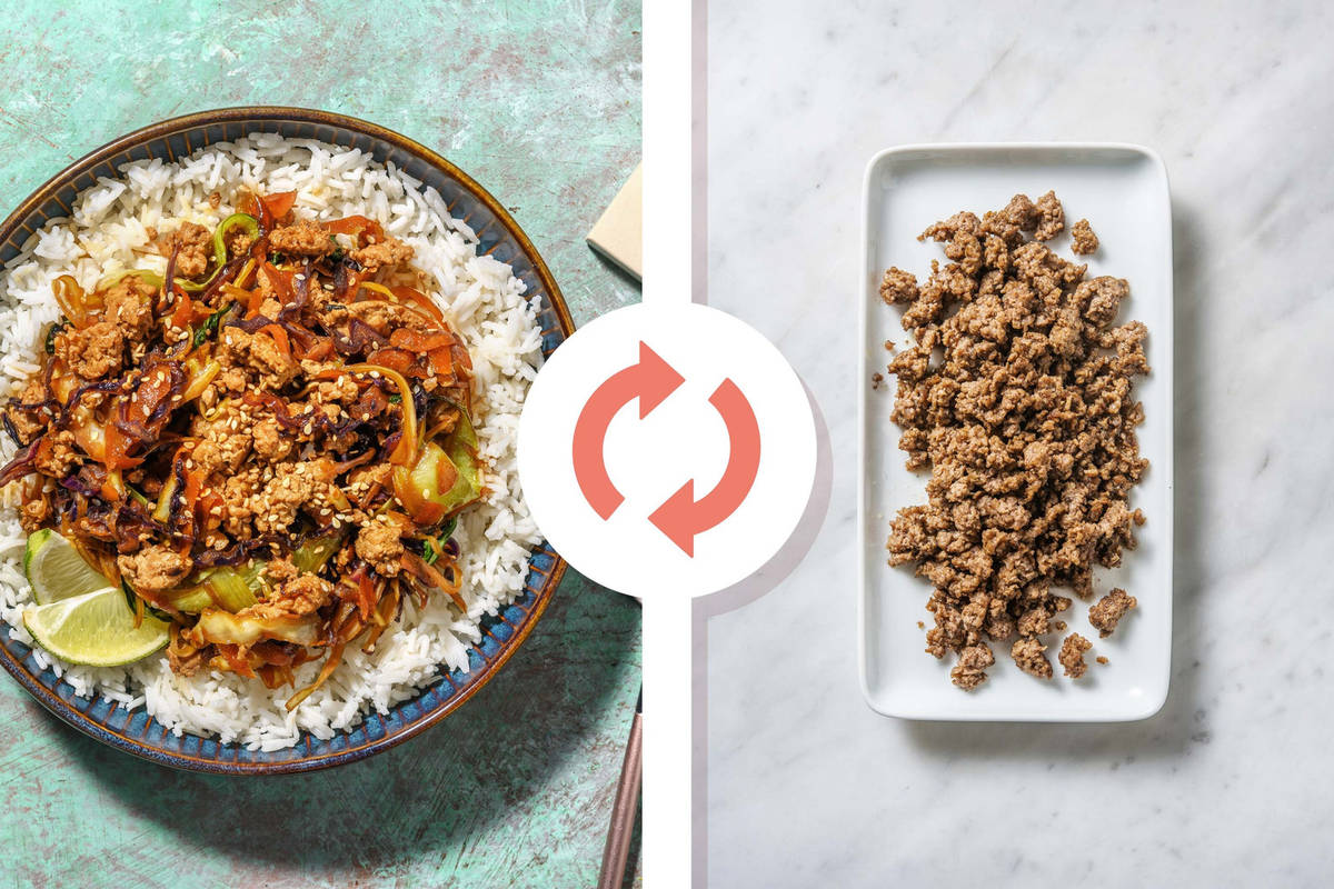 Honey and Toasted Sesame Beef Rice Bowl