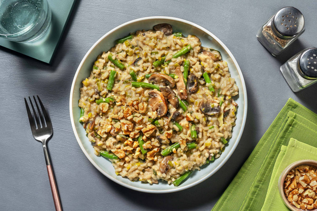 Stovetop Mushroom and Leek Risotto