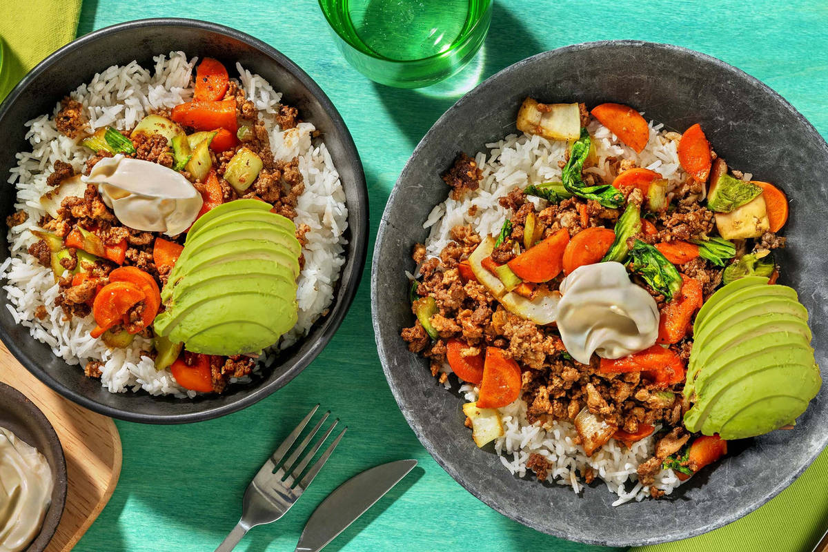 Sørøst-asiatisk svinekjøttbowl