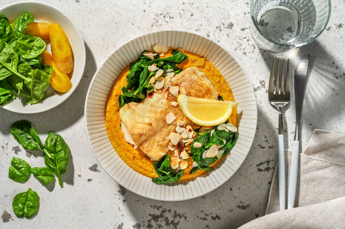 Hake and Carrot Puree