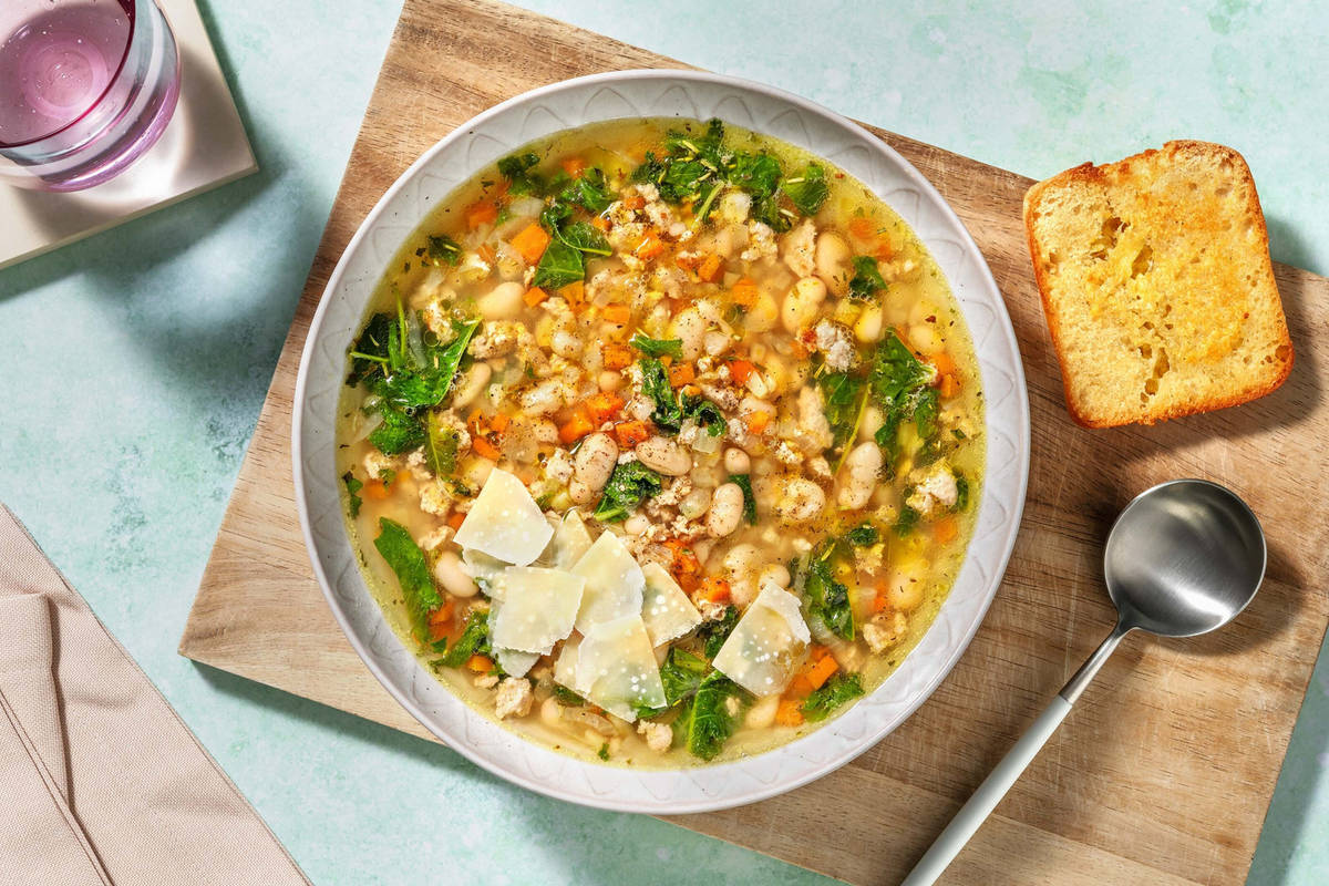 Ribollita : soupe toscane au porc haché