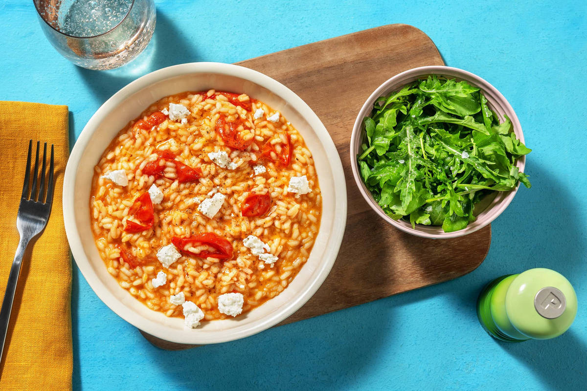 Goat's Cheese and Slow Roasted Tomato Risotto