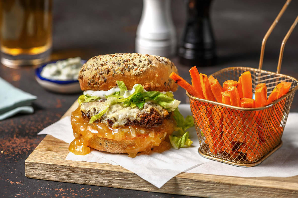 Cheeseburger au bœuf & chutney d'oignons