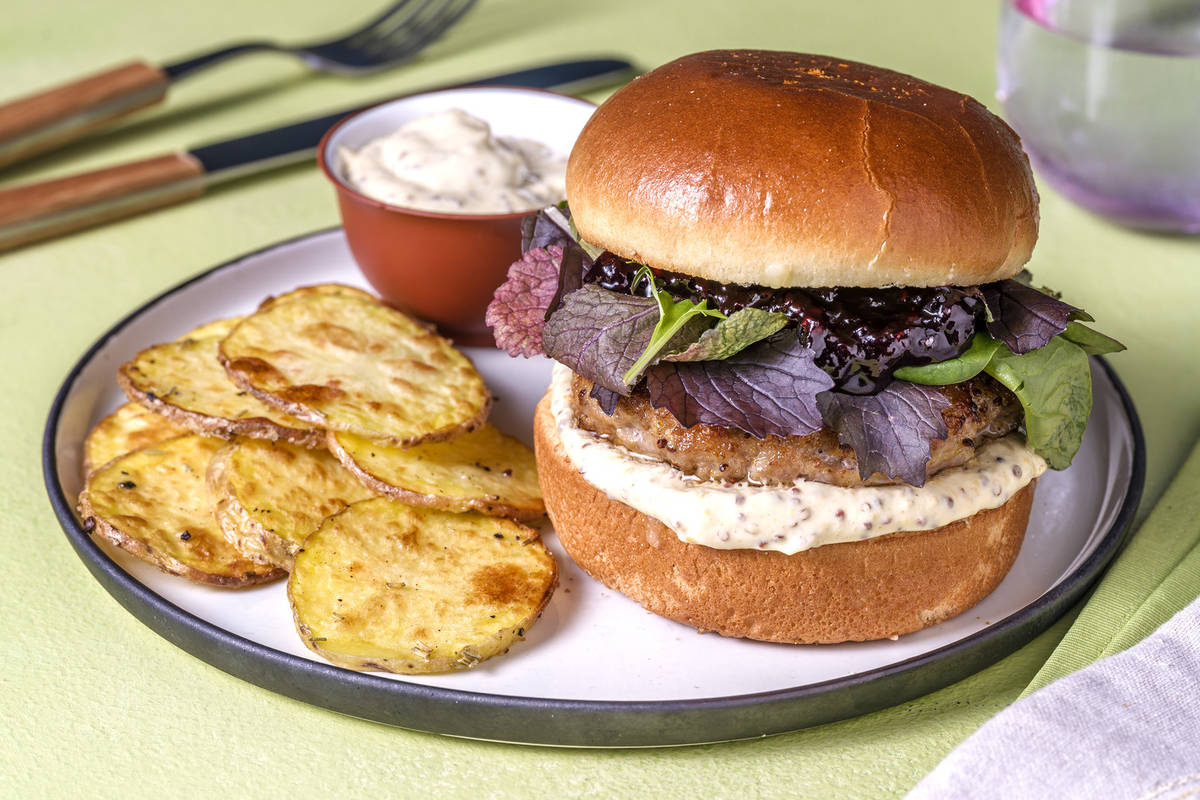 Blueberry Double Turkey Burgers