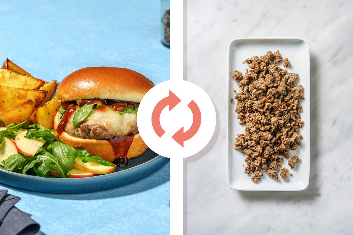 Cheesy BBQ Beef Burger