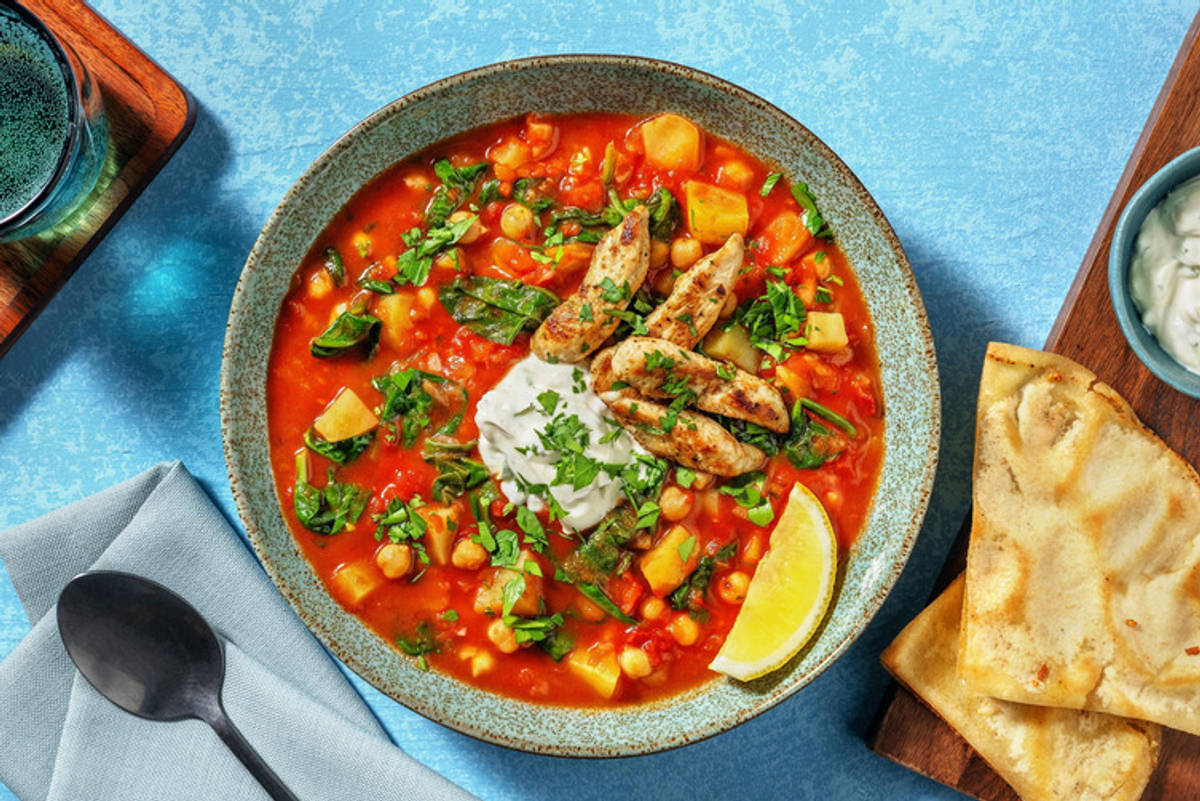 Marokkanischer Kichererbsen-Eintopf & extra Bio-Hähnchen