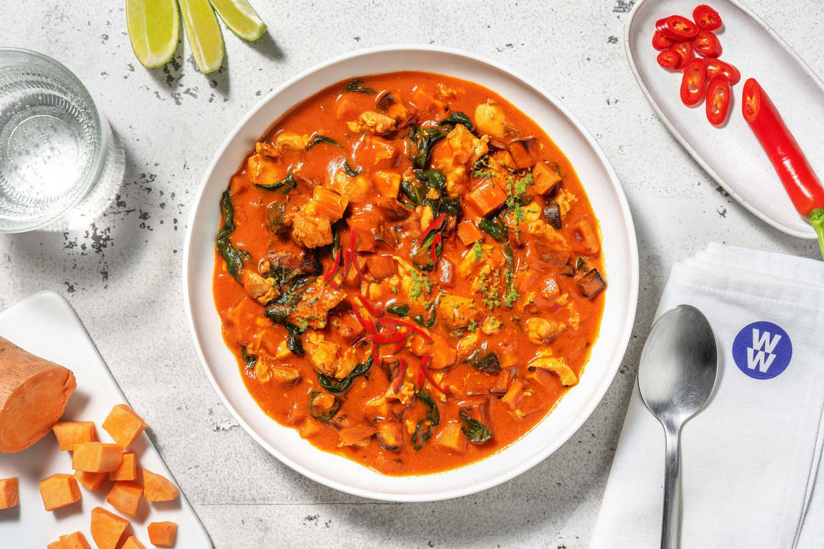 Sweet Potato, Ginger & Garlic Chicken Stew 