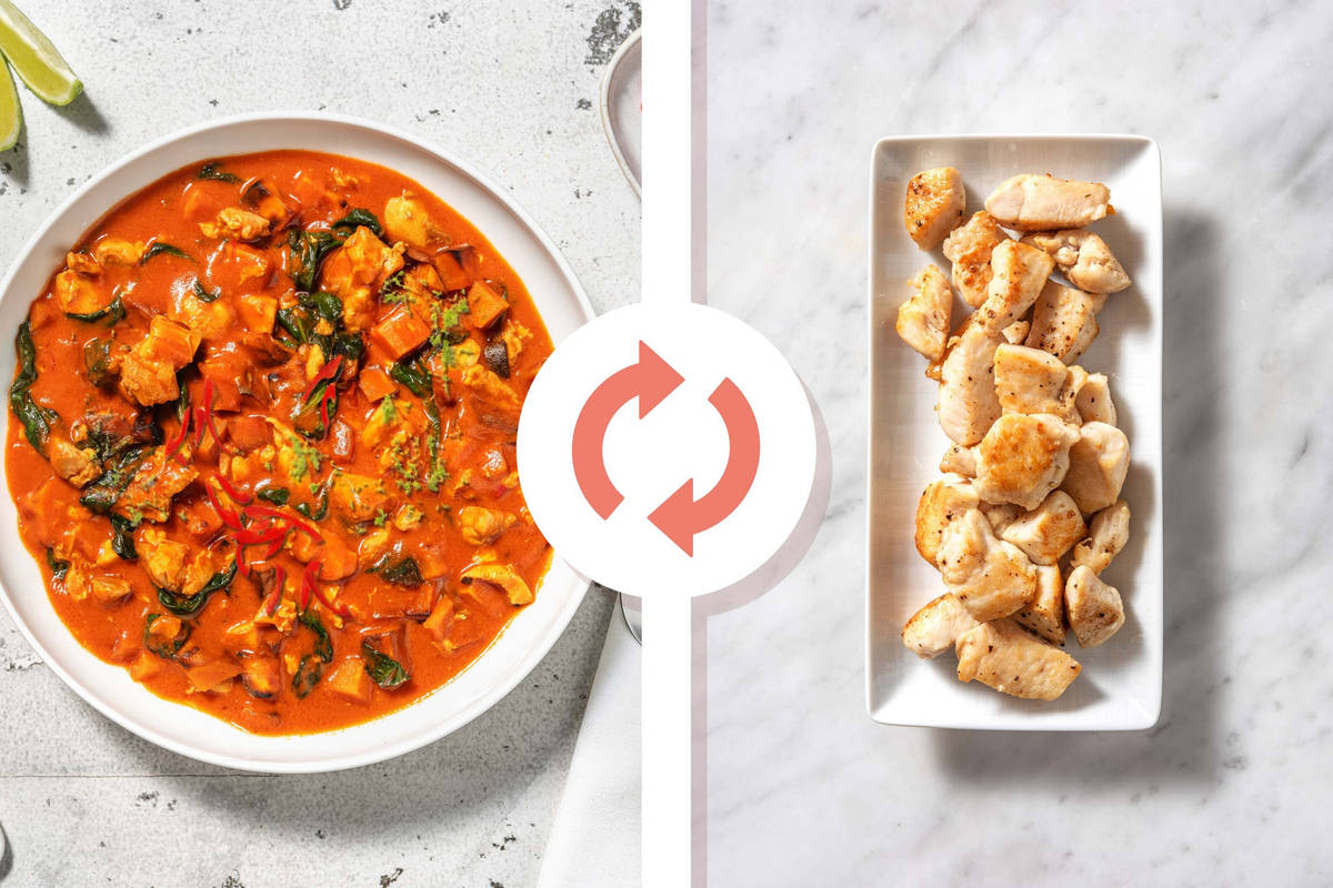 Sweet Potato, Ginger & Garlic Diced Chicken Breast Stew