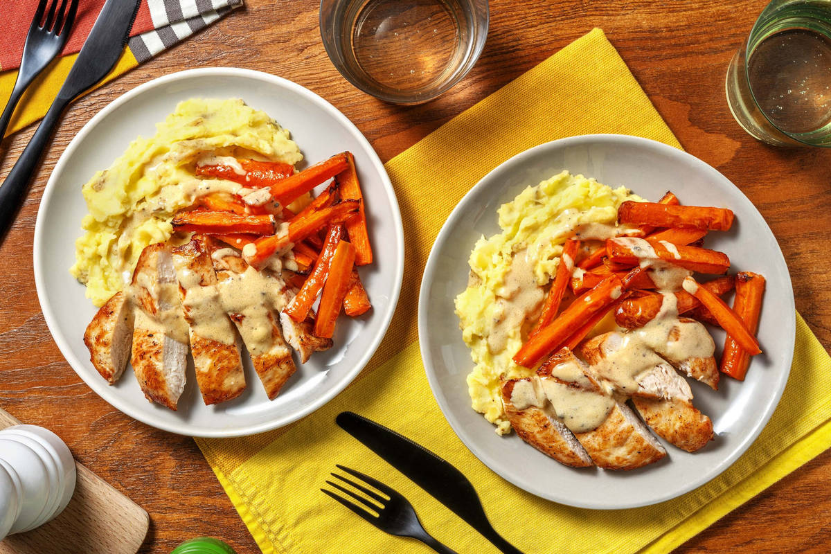 Chicken in Creamy Peppercorn Sauce