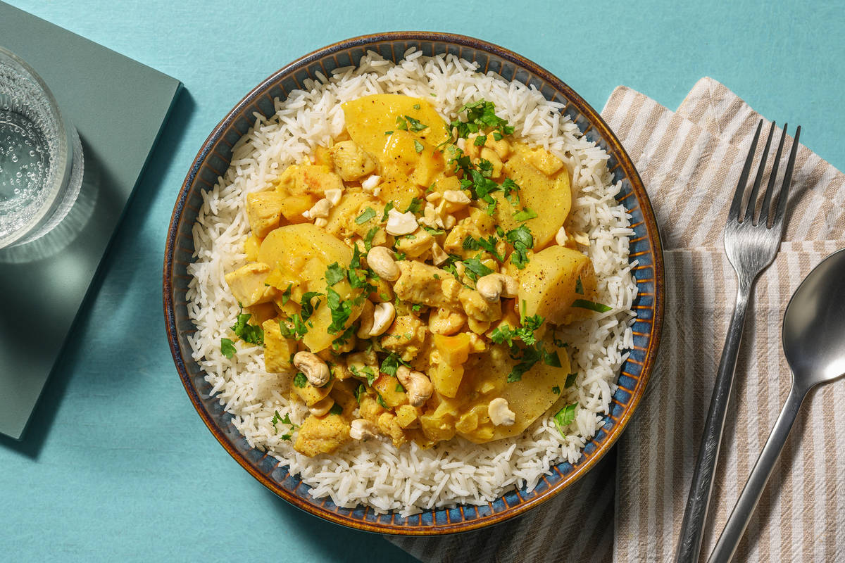 Curry de poulet à la pomme & navet