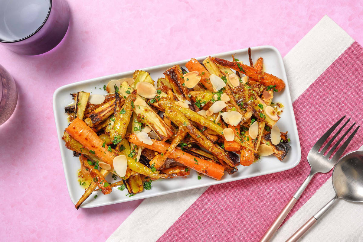 Sticky Roasted Parsnips and Carrots