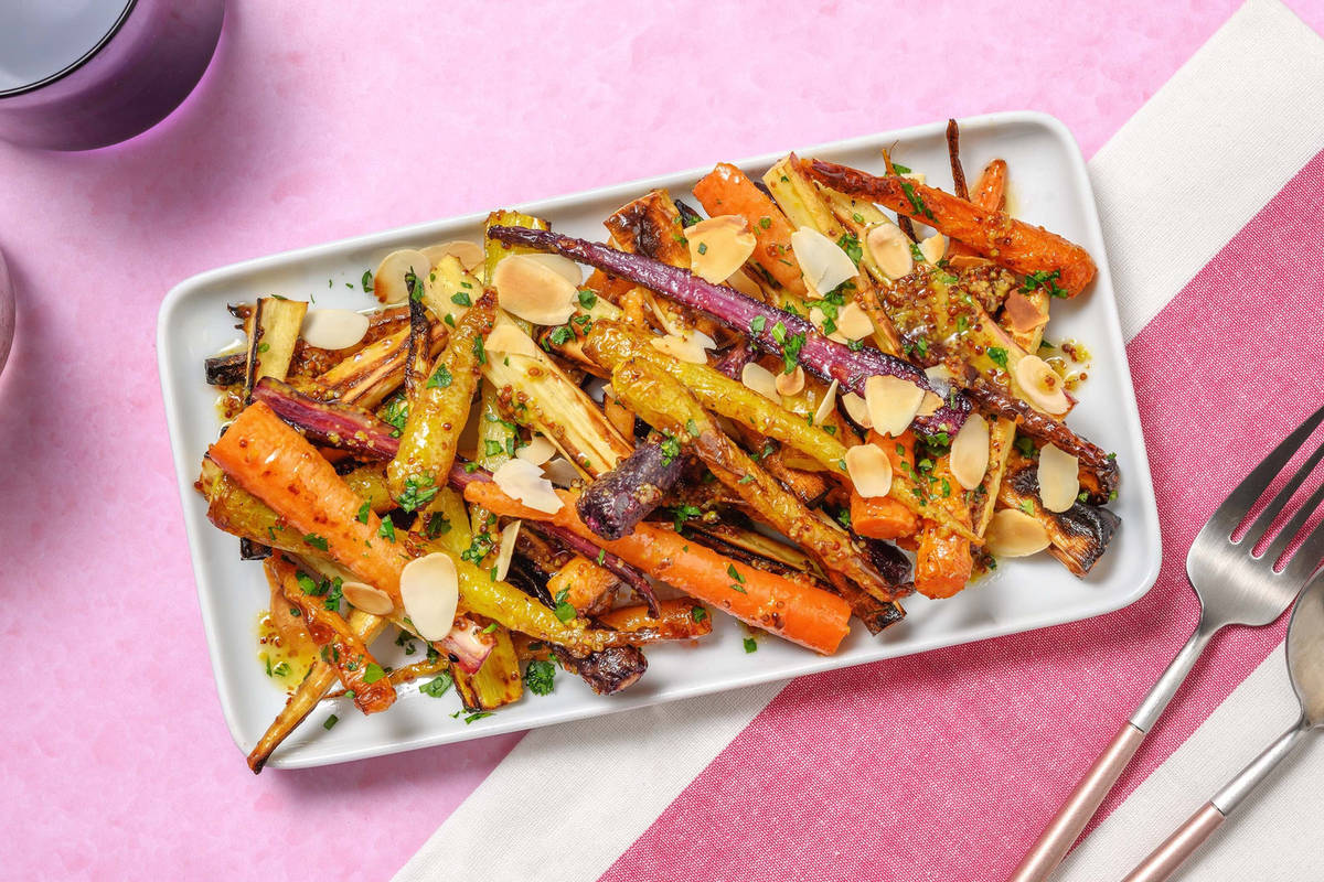 Sticky Roasted Parsnips and Carrots