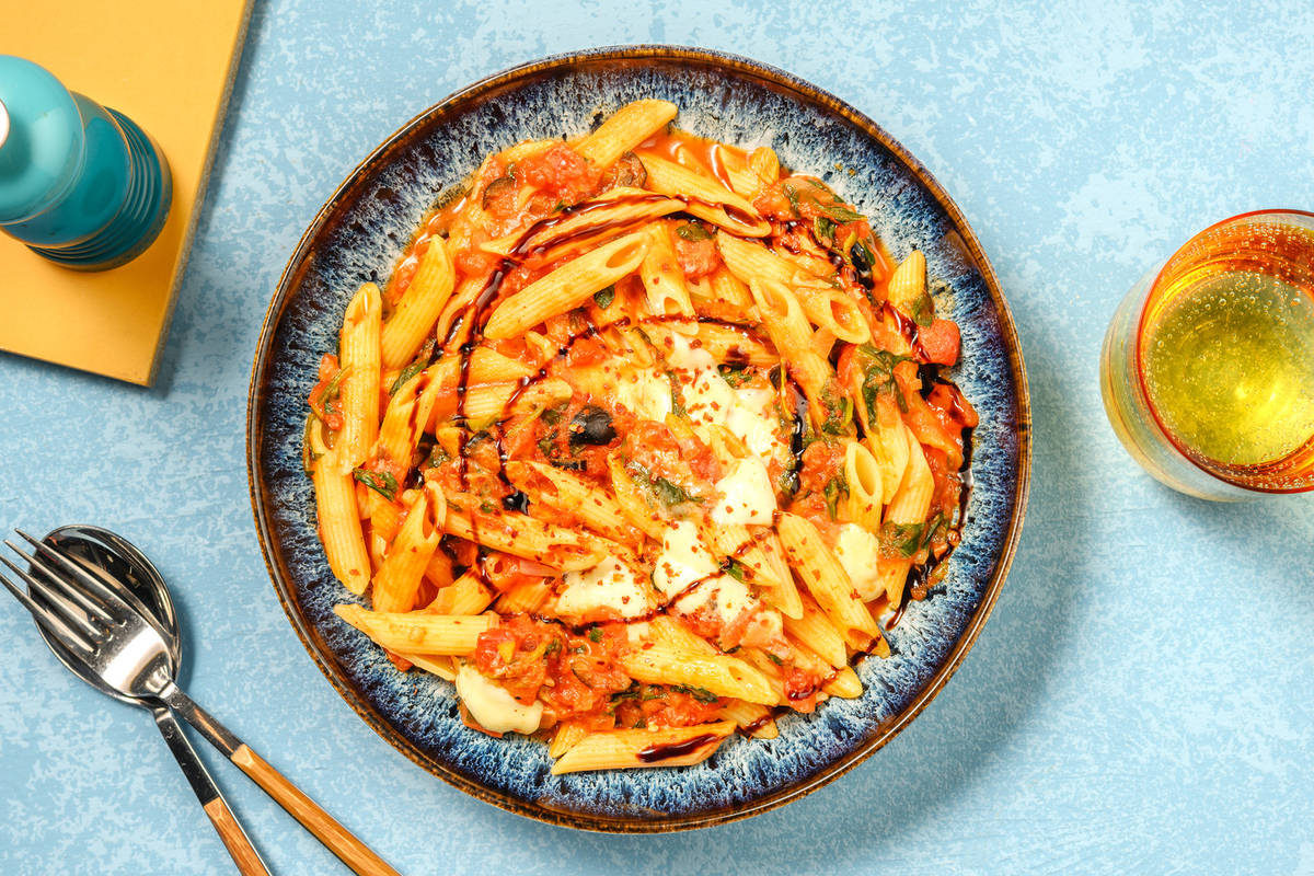 Tomato and Sausage Penne Al Forno